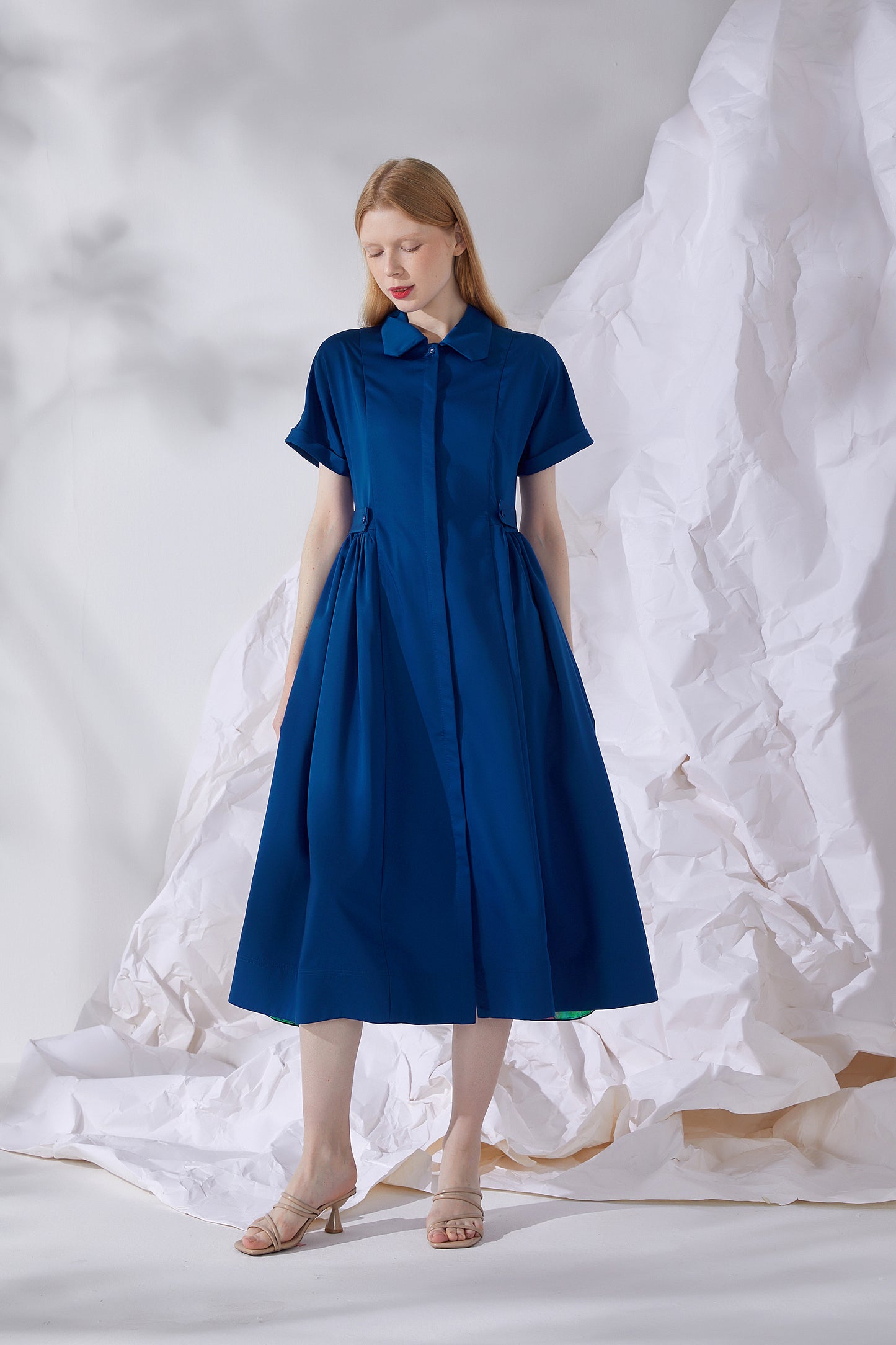 SEAMLESS SLEEVE MIDI DRESS