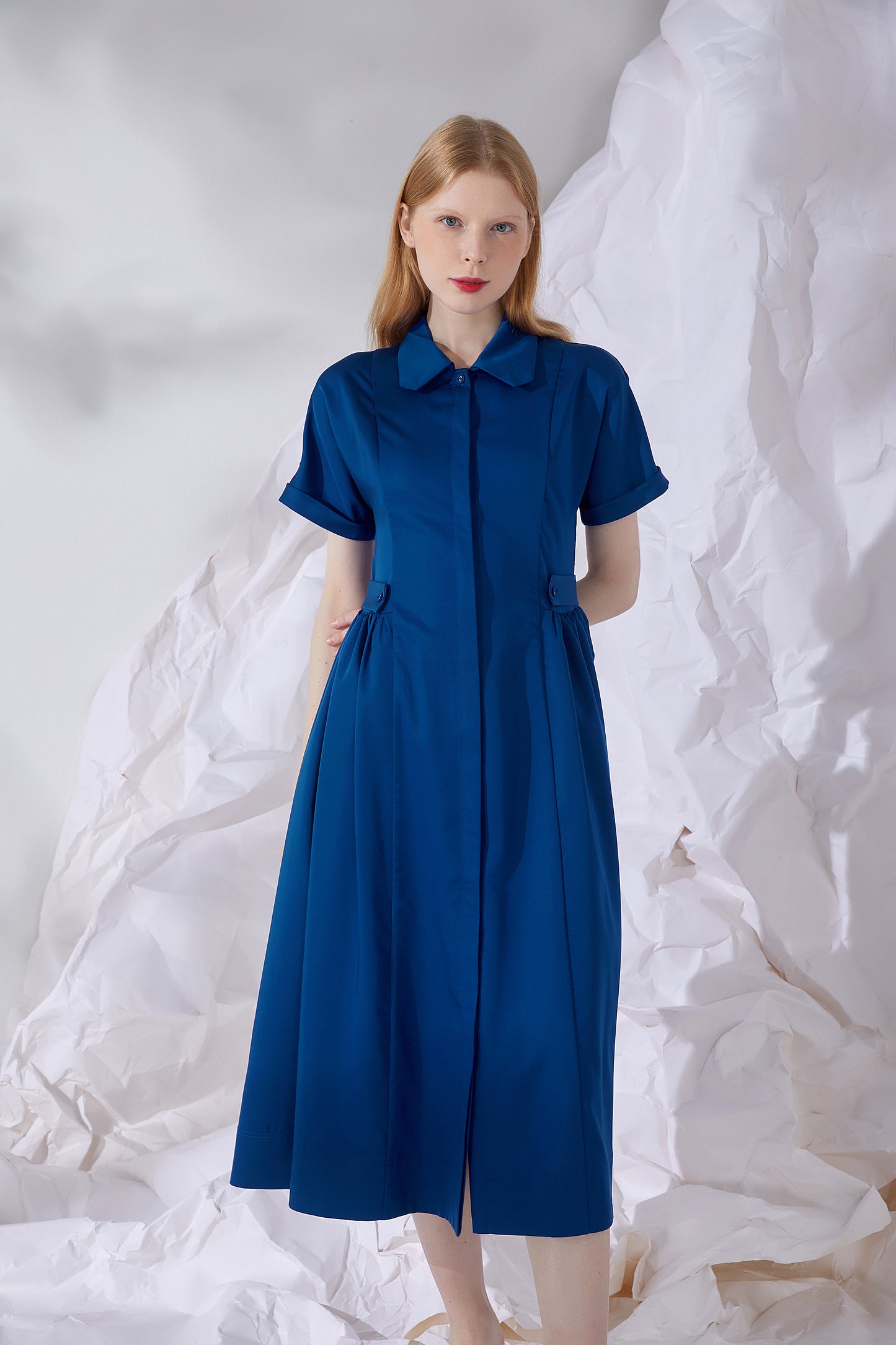 SEAMLESS SLEEVE MIDI DRESS