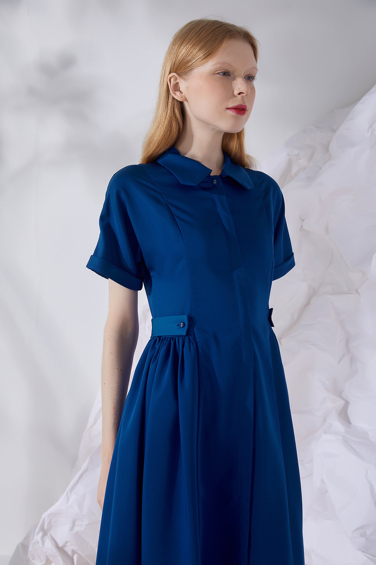 SEAMLESS SLEEVE MIDI DRESS