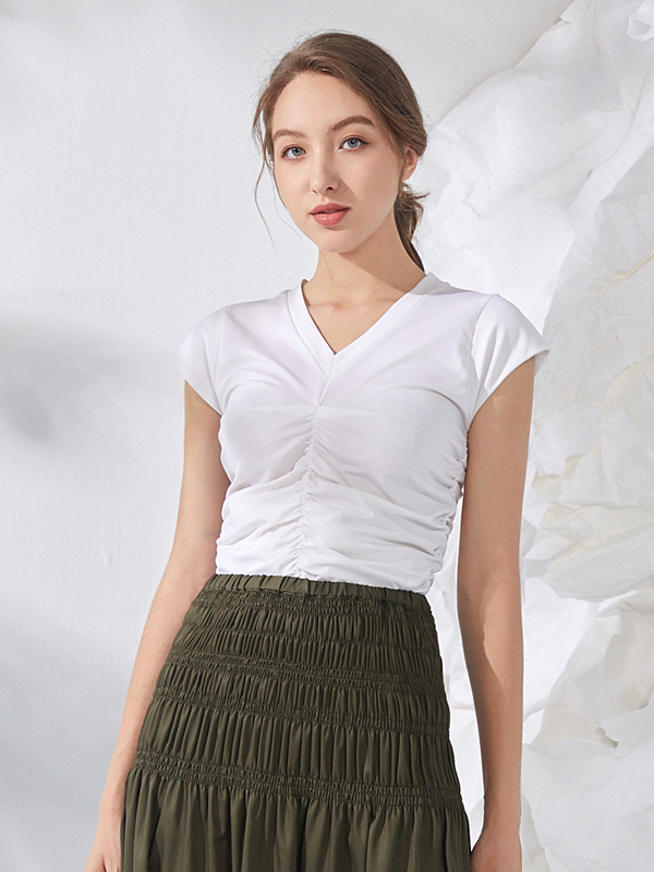 Final Pieces - JERSEY RUCHED TOP