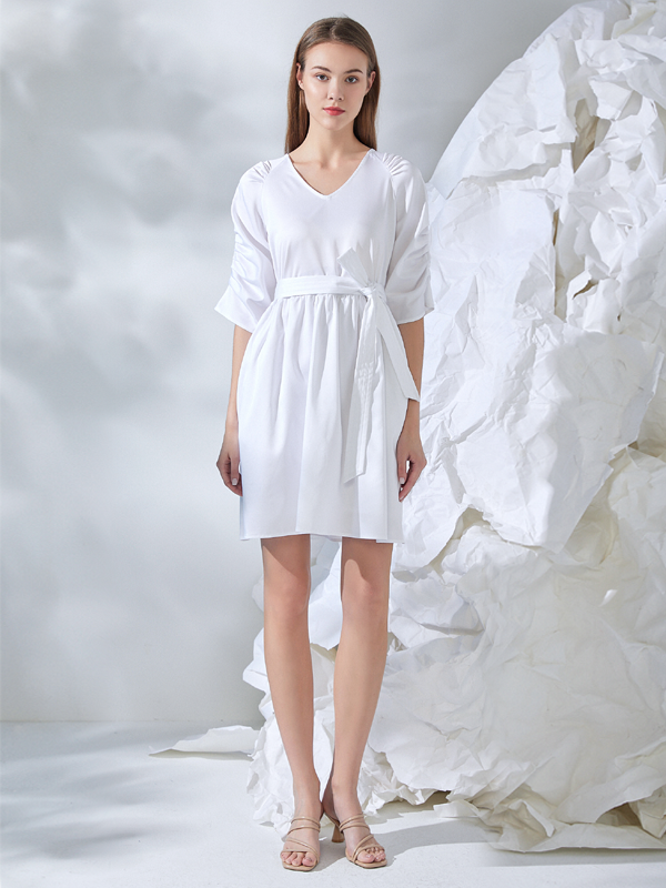 Final Pieces - GATHERED SLEEVE DRESS