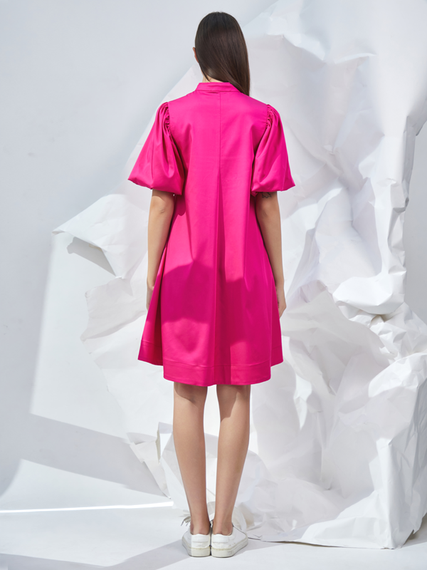 PUFF SLEEVES MINI DRESS