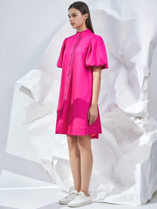 PUFF SLEEVES MINI DRESS
