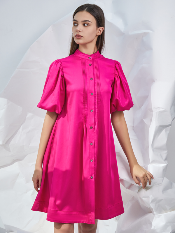 PUFF SLEEVES MINI DRESS