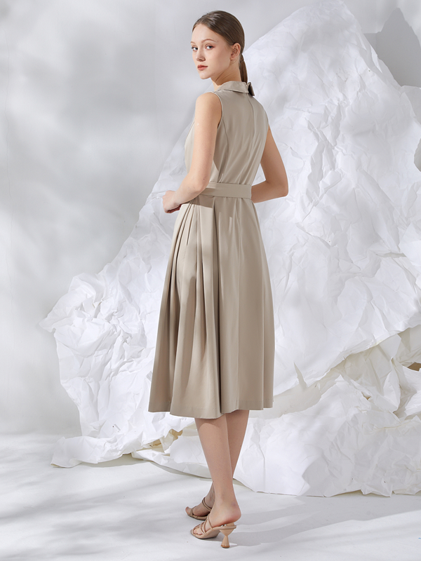 BELTED MIDI DRESS