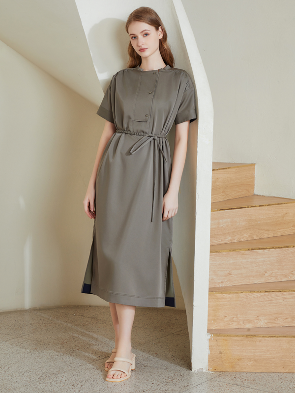 DUXTON BELTED MIDI DRESS