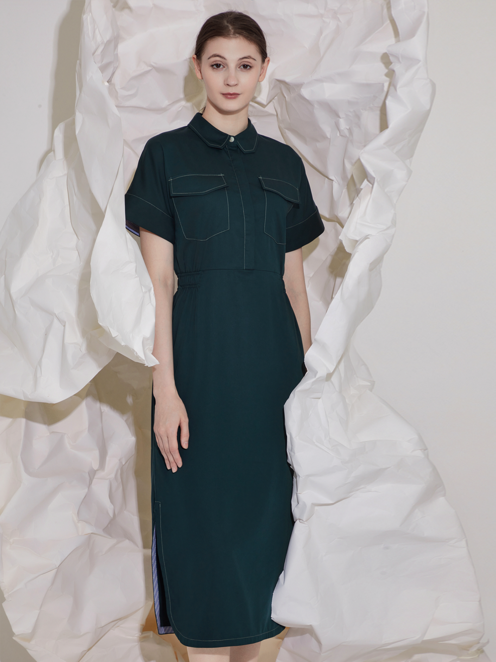 TENCEL MIDI DRESS