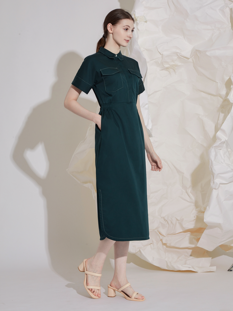TENCEL MIDI DRESS