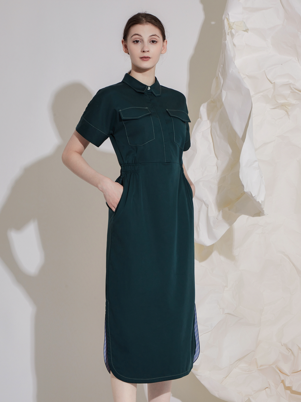 TENCEL MIDI DRESS