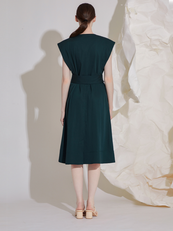 BELTED MIDI DRESS