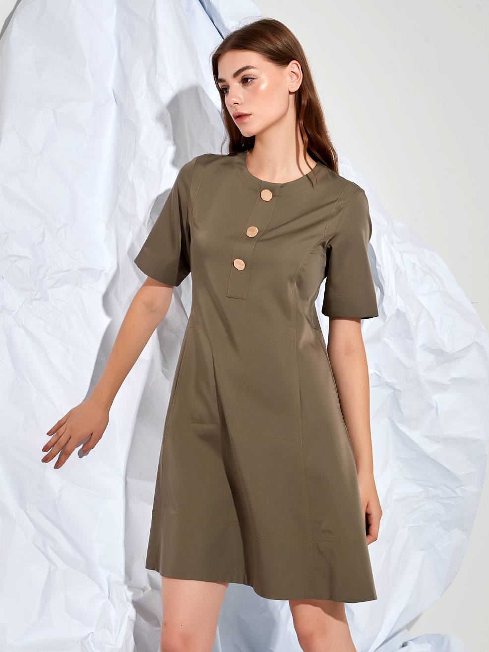 FLARED MINI DRESS