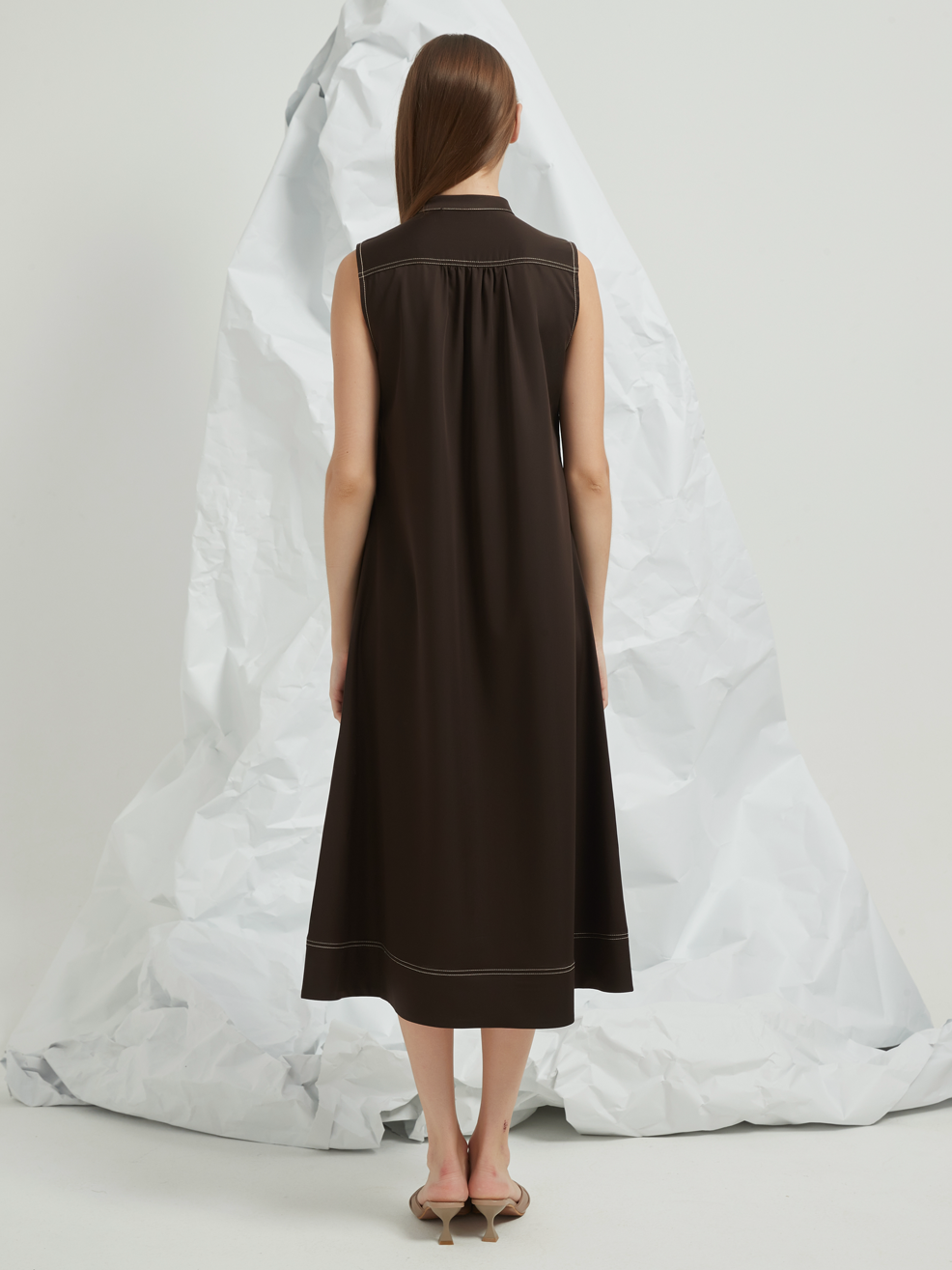 BIB LINED MIDI DRESS