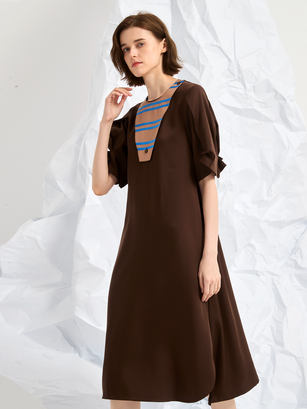 BELTED MIDI DRESS
