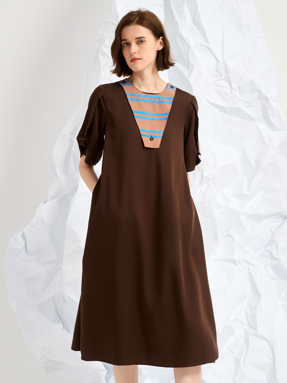BELTED MIDI DRESS