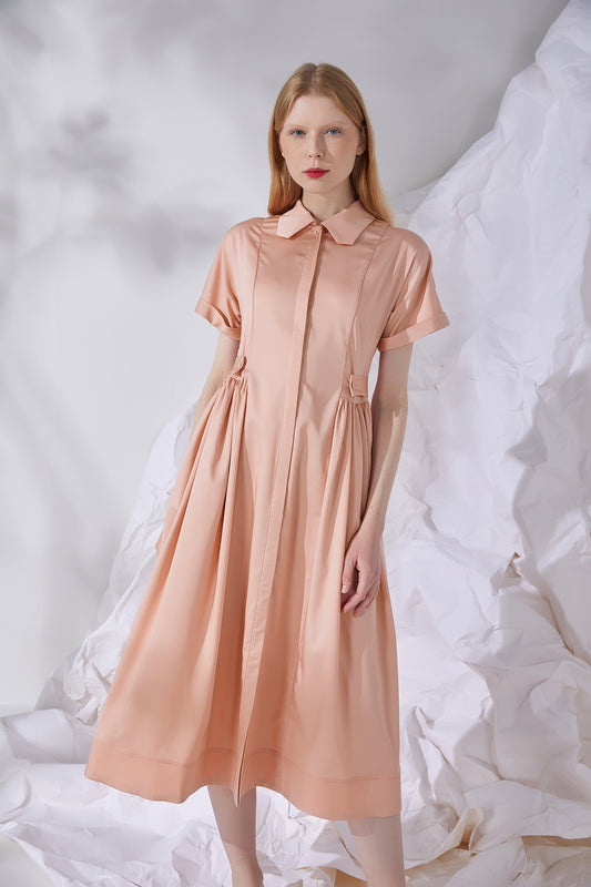SEAMLESS SLEEVE MIDI DRESS