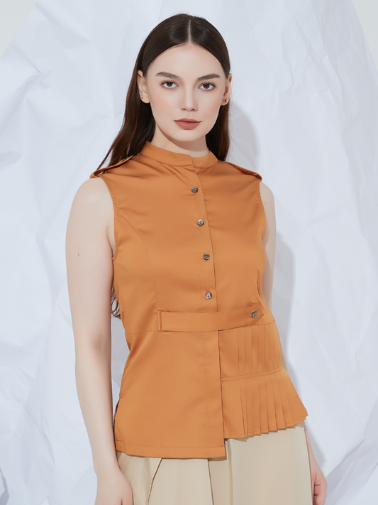 Final Pieces - GRANDAD PLEATED SHIRT