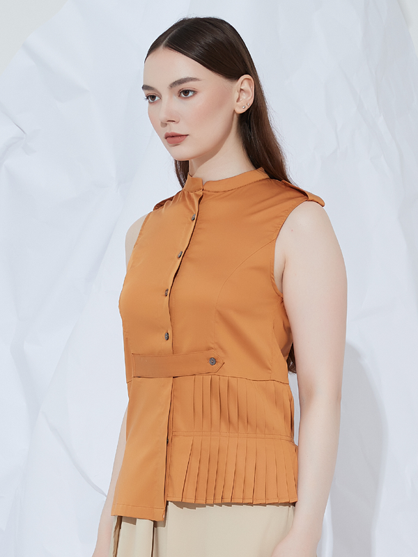 Final Pieces - GRANDAD PLEATED SHIRT