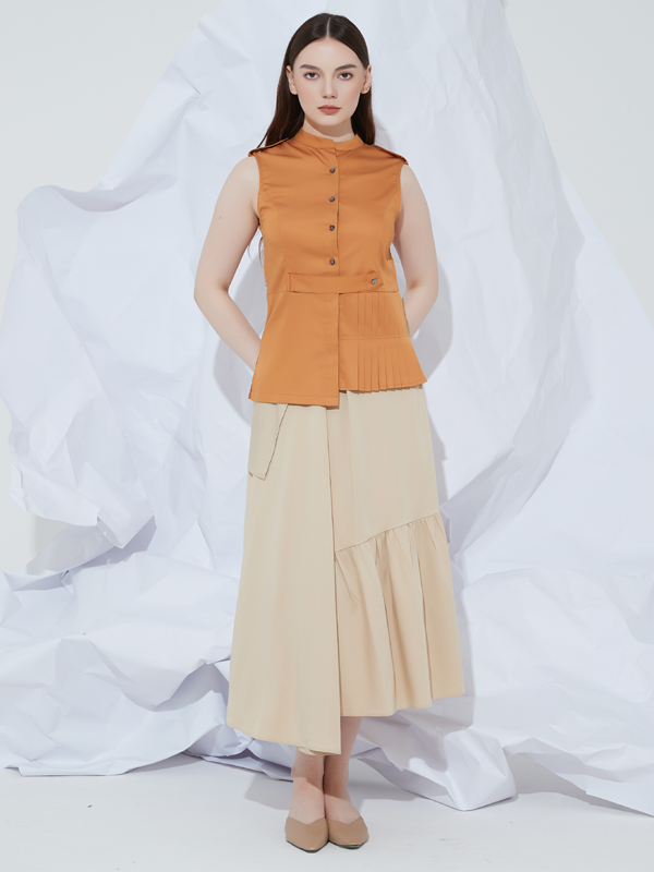 Final Pieces - GRANDAD PLEATED SHIRT