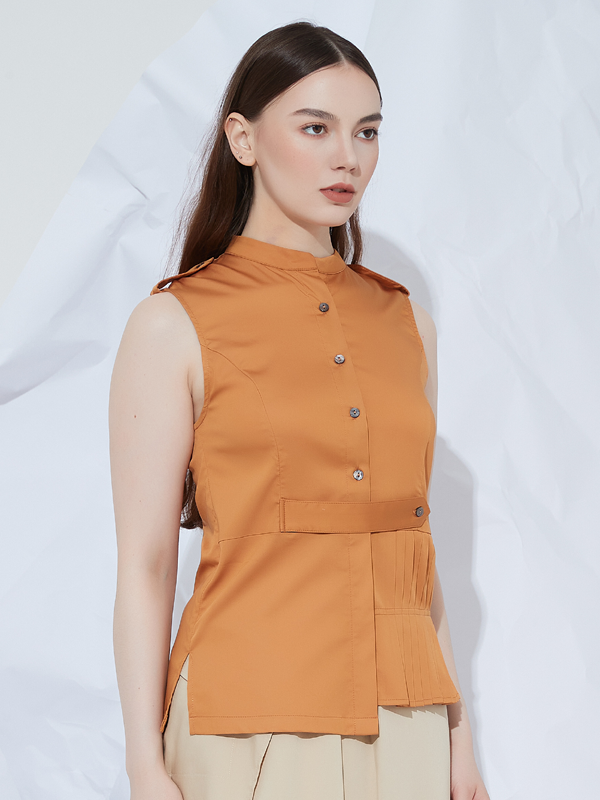 Final Pieces - GRANDAD PLEATED SHIRT