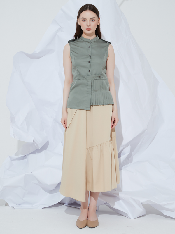 Final Pieces - GRANDAD PLEATED SHIRT