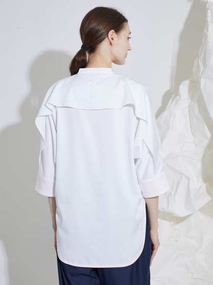 LYOCELL FRILLS SHIRT