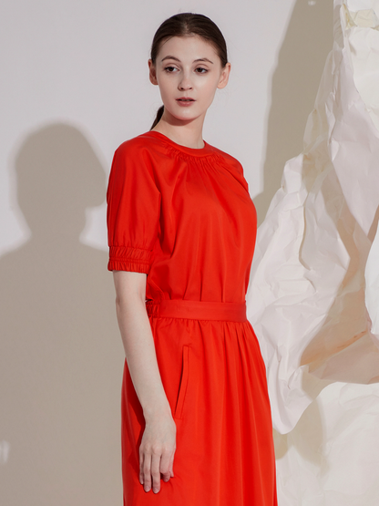 GATHERS LYOCELL BLOUSE