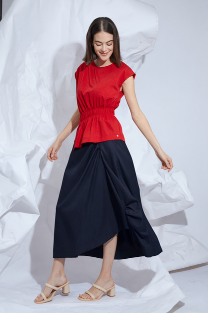 ASYMMETRIC DRAPED SKIRT