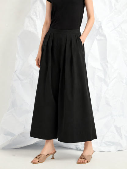 JERSEY WIDE-LEG TROUSERS
