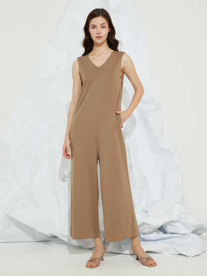 JERSEY OPEN BACK JUMPSUIT
