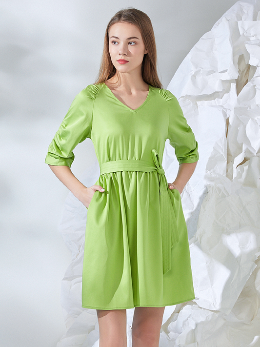 Final Pieces - GATHERED SLEEVE DRESS