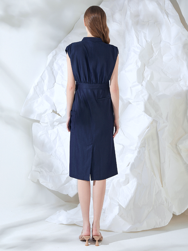 Final Pieces - BELTED MIDI SHIRT DRESS