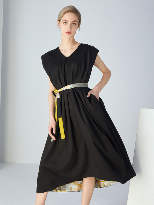 Final Pieces - MULTICOLOR BELTED DRESS