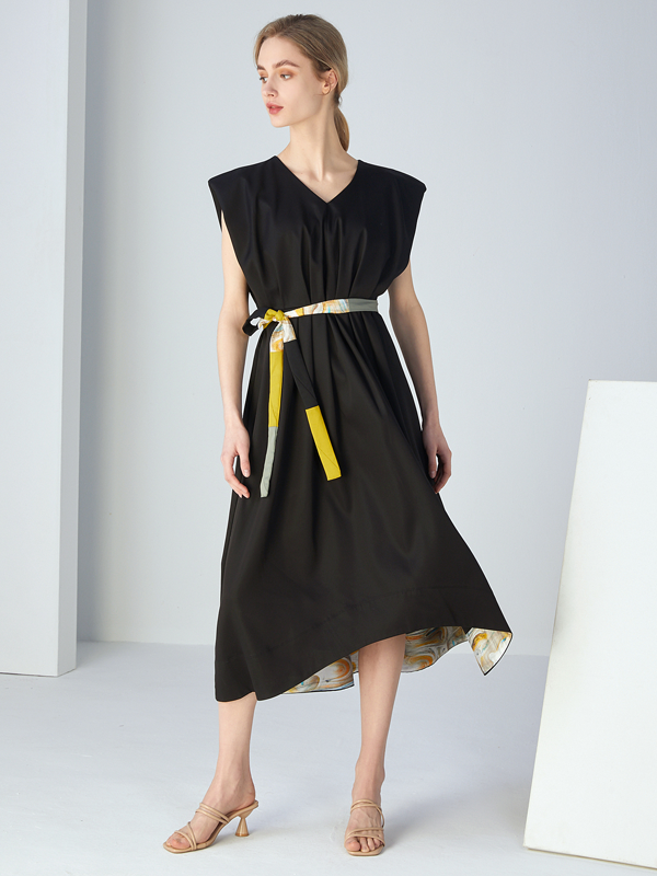 Final Pieces - MULTICOLOR BELTED DRESS