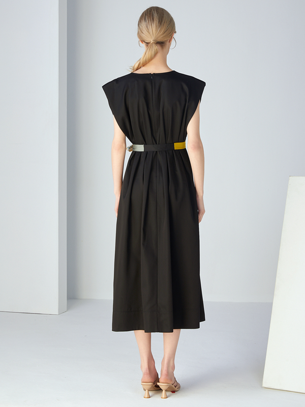 Final Pieces - MULTICOLOR BELTED DRESS