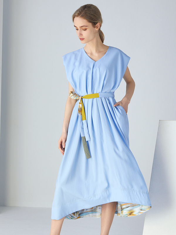 Final Pieces - MULTICOLOR BELTED DRESS
