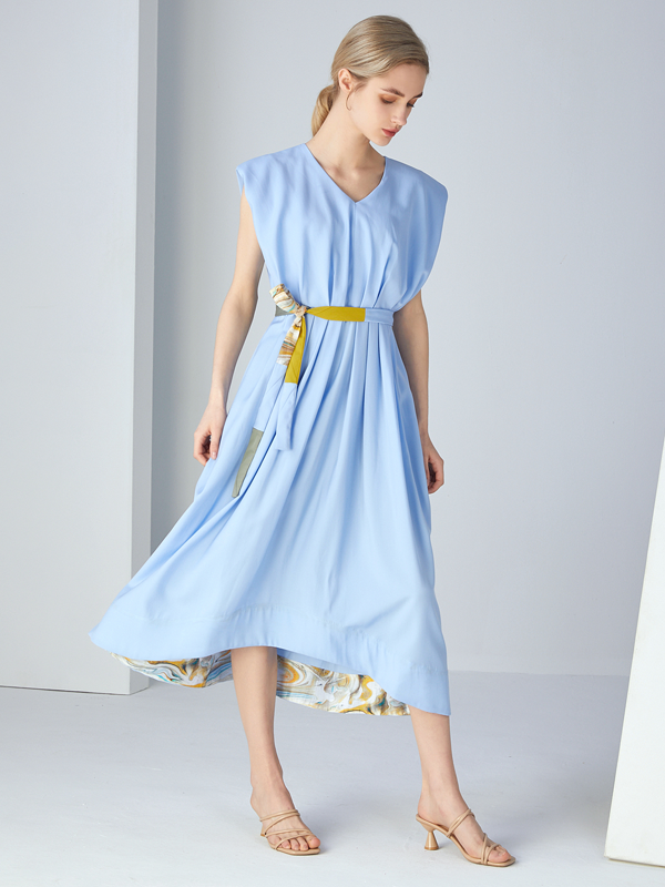 Final Pieces - MULTICOLOR BELTED DRESS