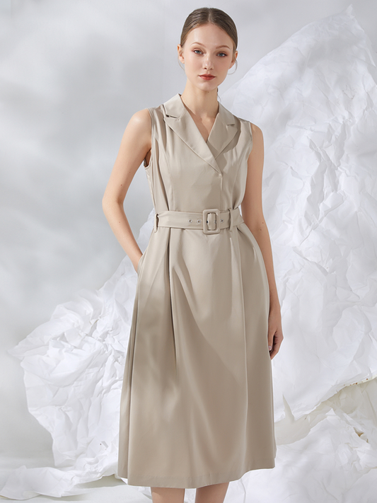 BELTED MIDI DRESS