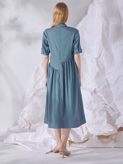 FLARED PANEL MIDI DRESS
