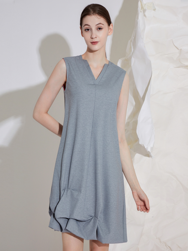 JERSEY BALLOON MINI DRESS