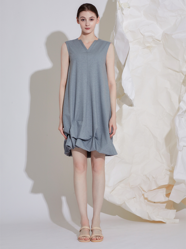JERSEY BALLOON MINI DRESS