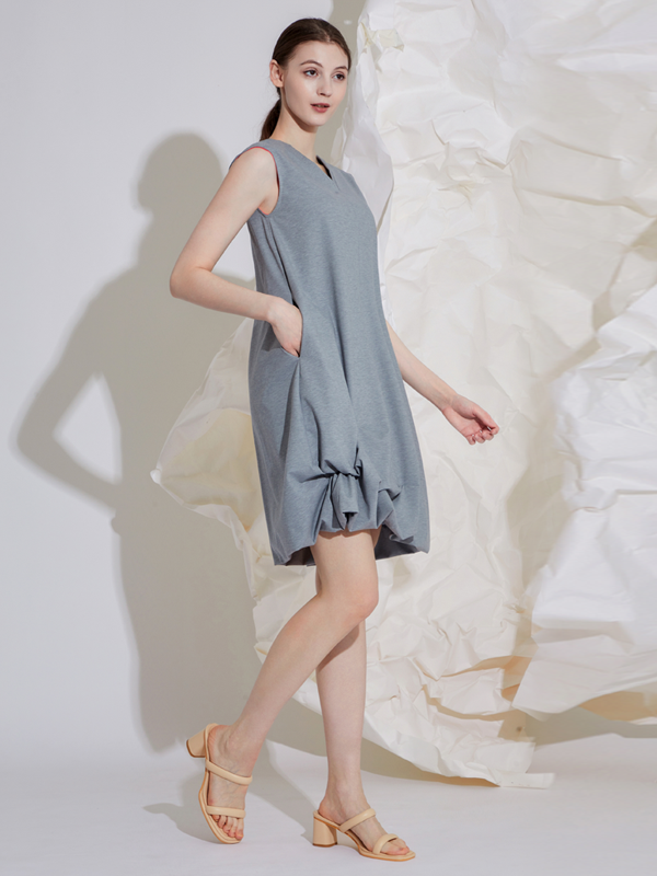 JERSEY BALLOON MINI DRESS