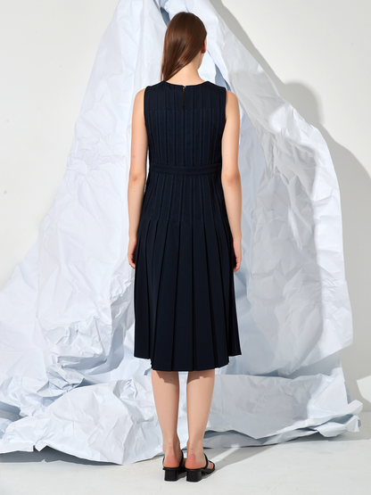 LINED MIDI DRESS