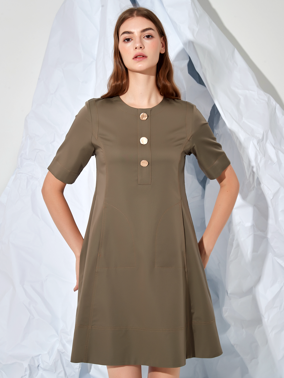 FLARED MINI DRESS