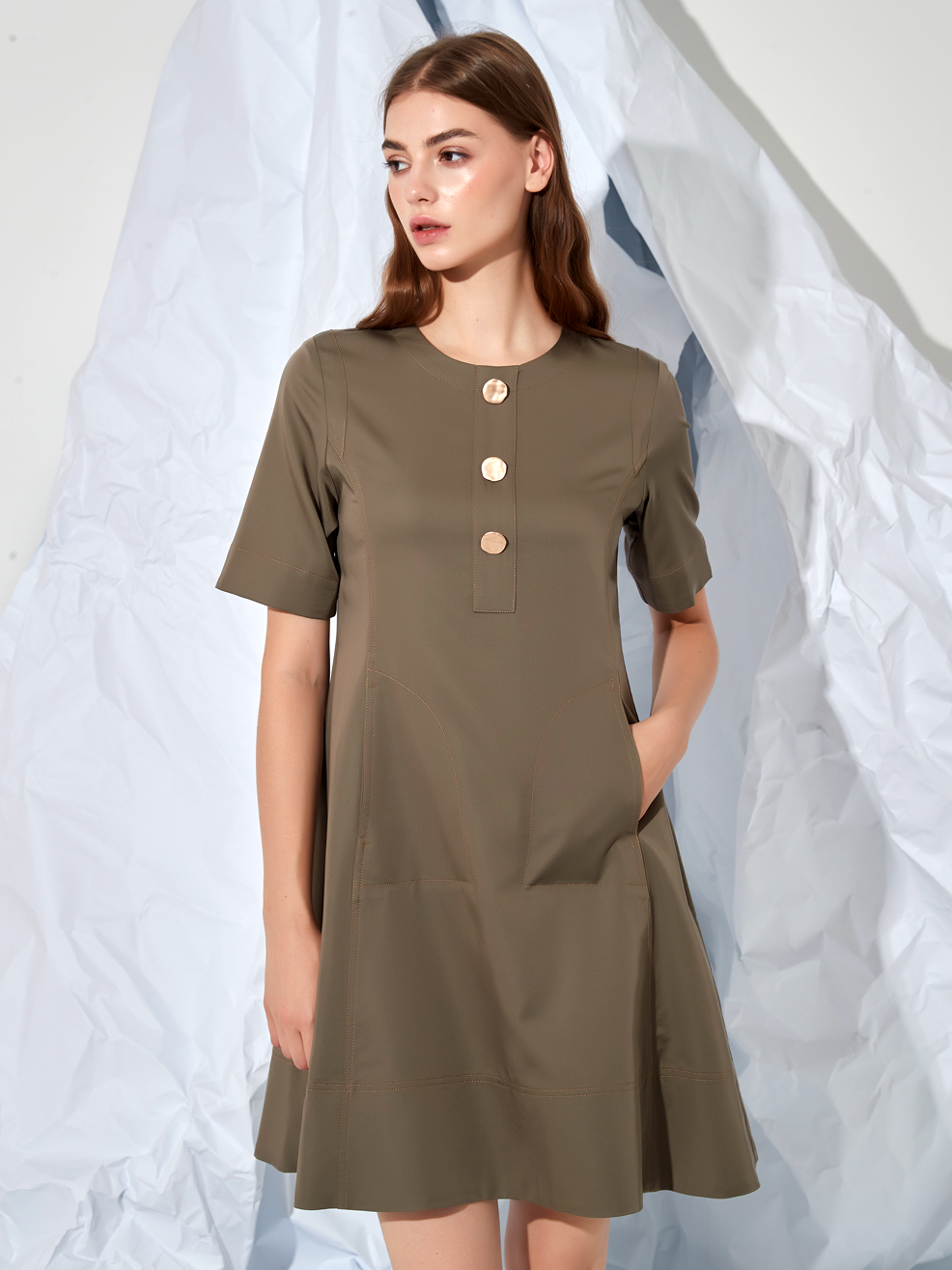 FLARED MINI DRESS