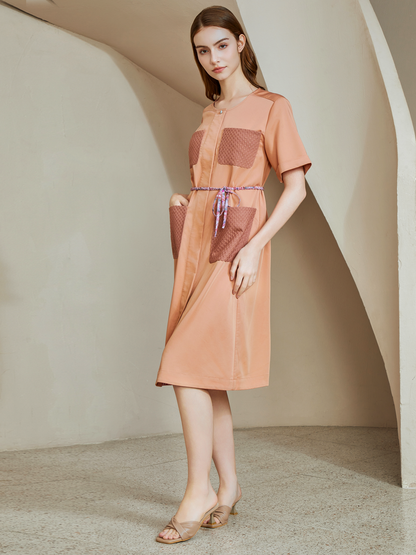 BODICE POCKET MIDI DRESS