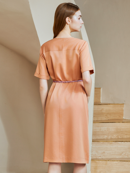 BODICE POCKET MIDI DRESS