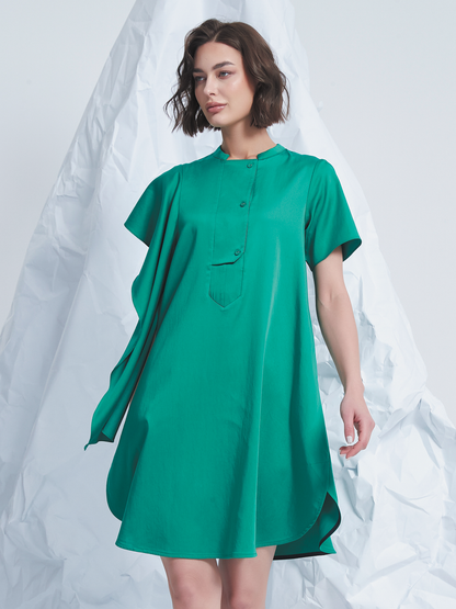 ASYMMETRIC SHIRT DRESS