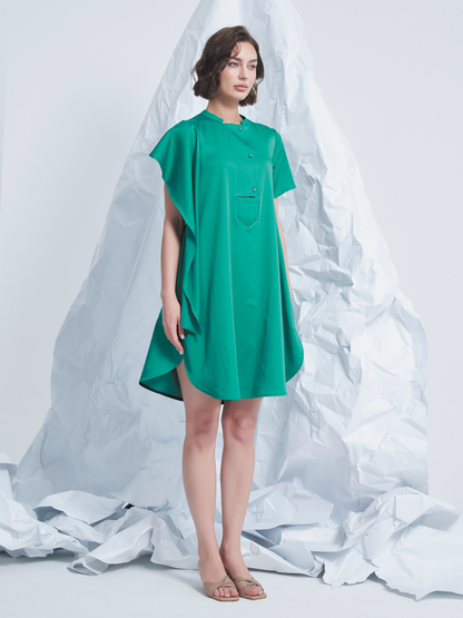 ASYMMETRIC SHIRT DRESS
