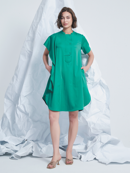 ASYMMETRIC SHIRT DRESS