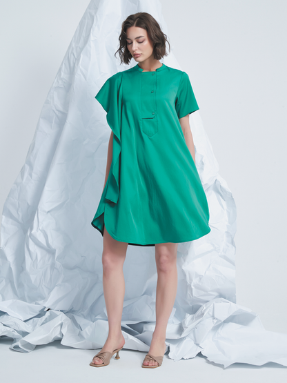 ASYMMETRIC SHIRT DRESS